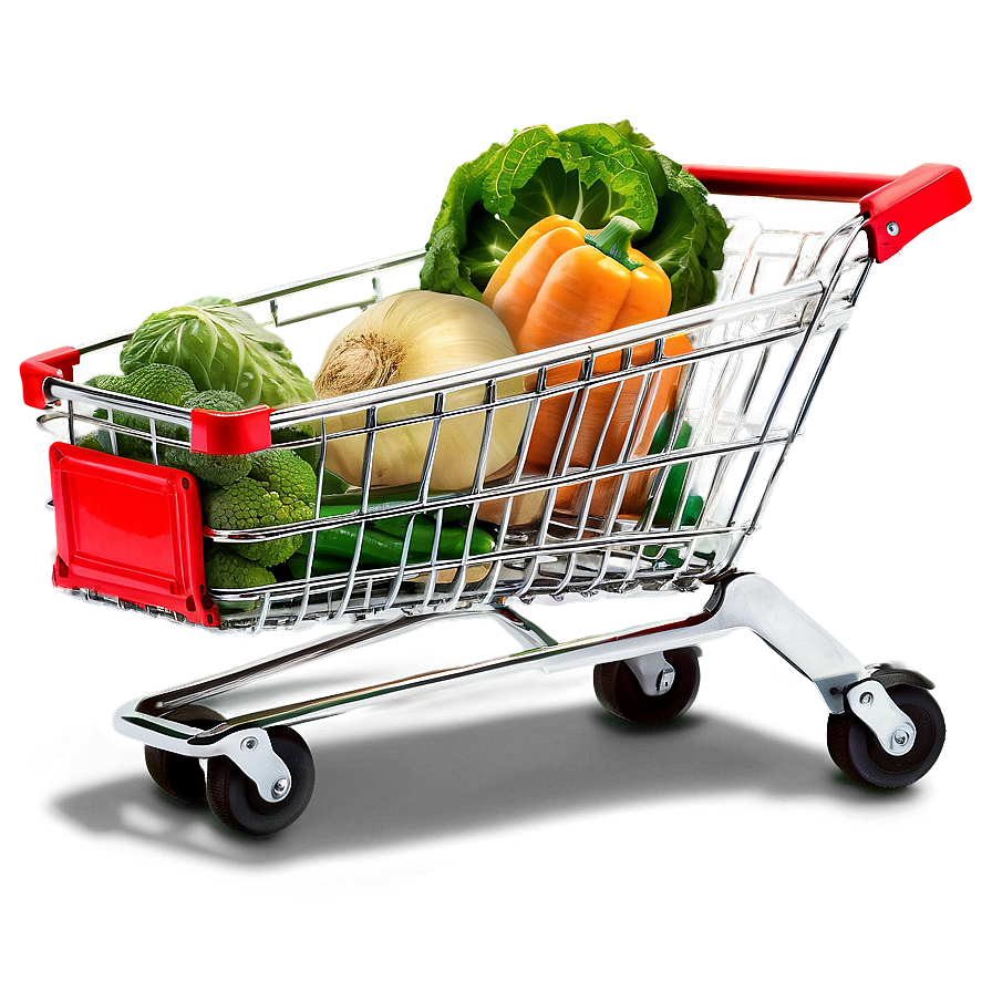 Shopping Cart With Vegetables Png 4