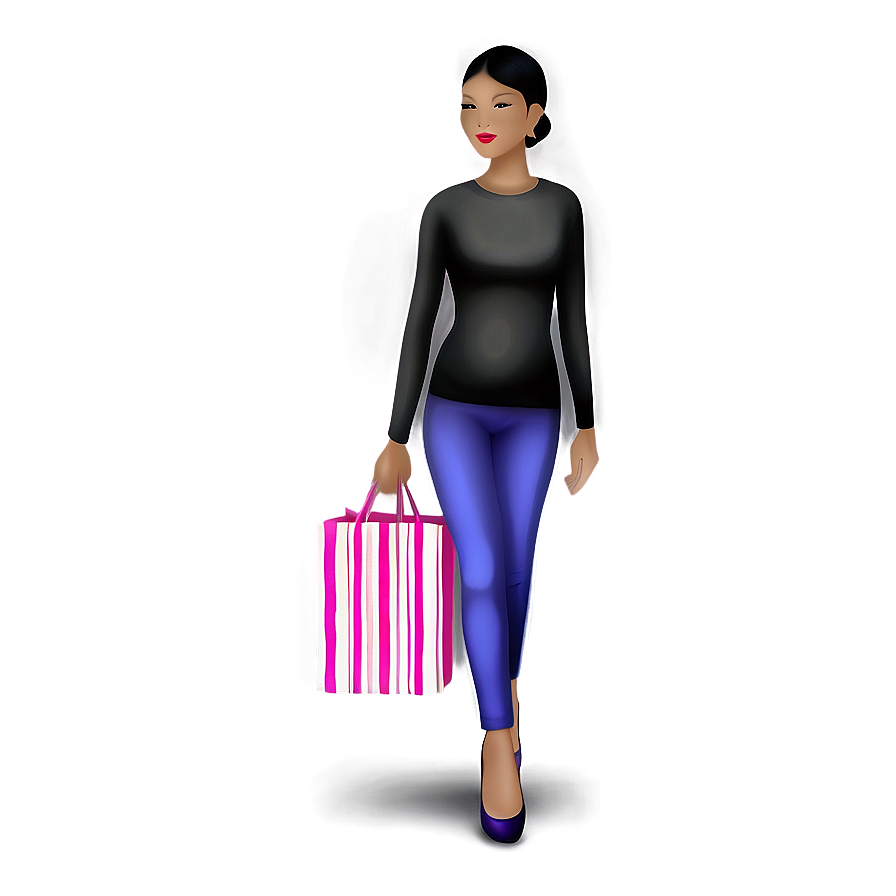 Shopping Woman Silhouette Png Fsq43