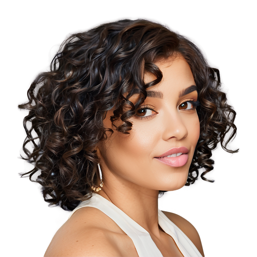 Short Curly Hair Charm Png 05242024