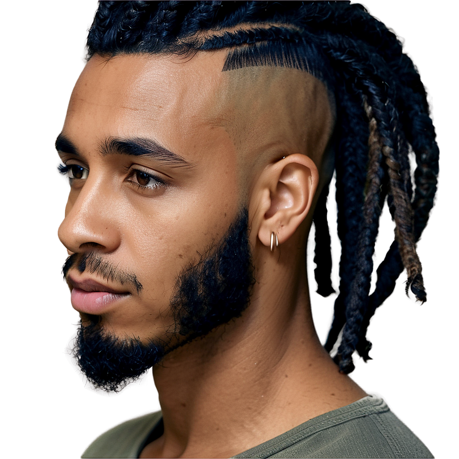 Short Dreads With Fade Png 43