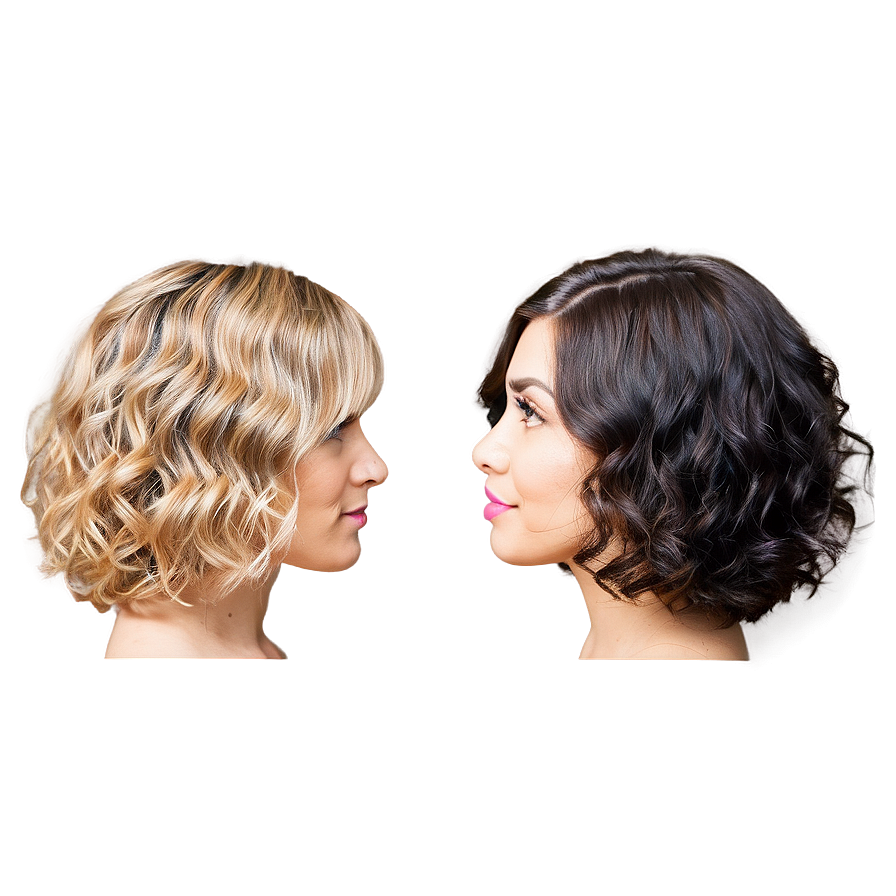 Short Hair Perm Style Png Fhu