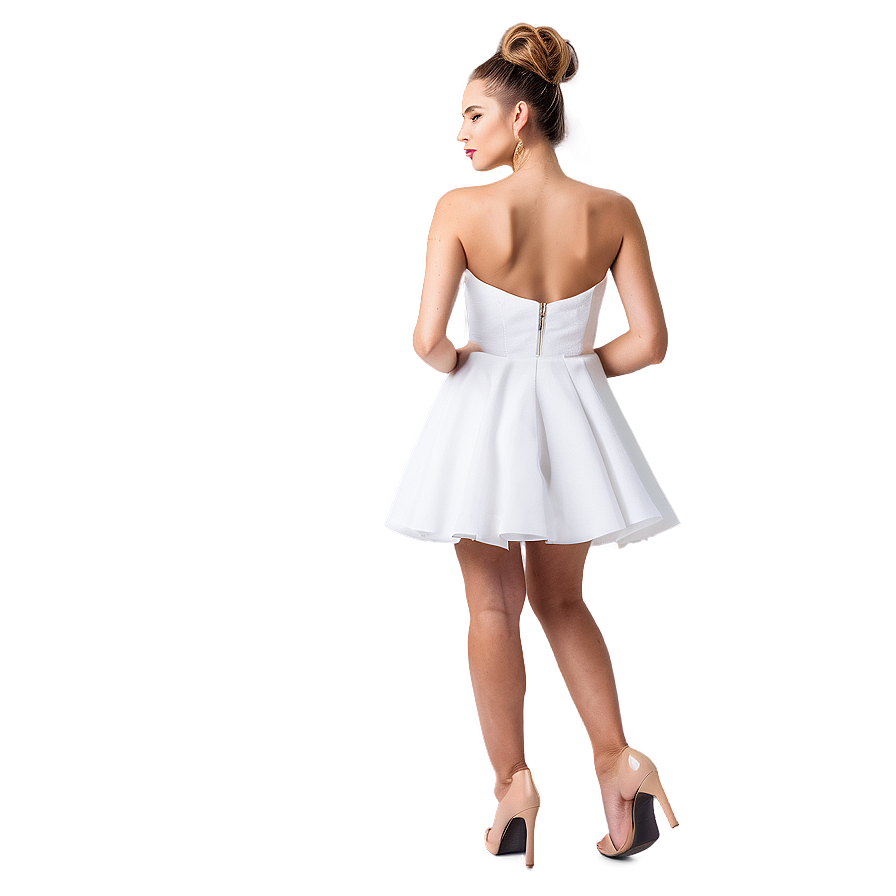 Short White Cocktail Dress Png 06212024