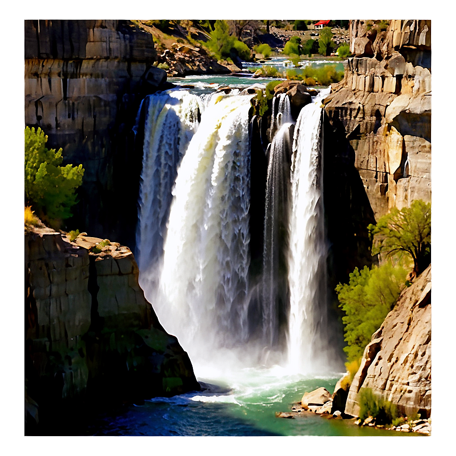 Shoshone Falls Idaho Waterfall Png Xed