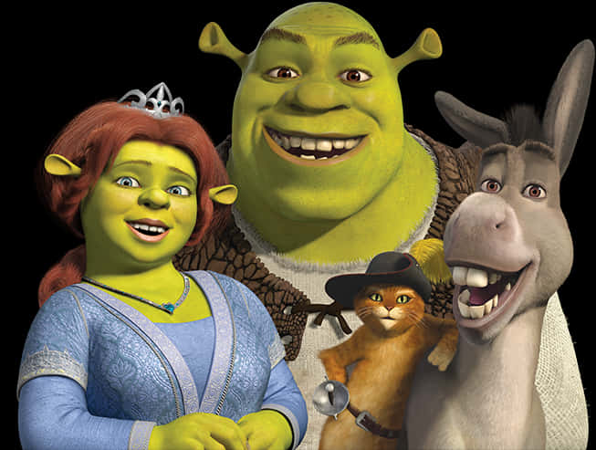 Shrekand Friends Smiling