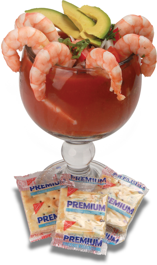 Shrimp Cocktailwith Crackers