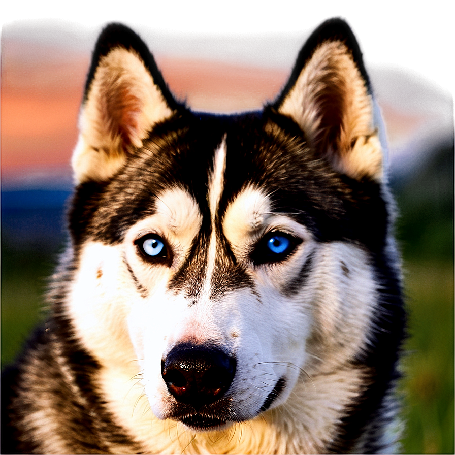 Siberian Husky At Sunset Png 06252024