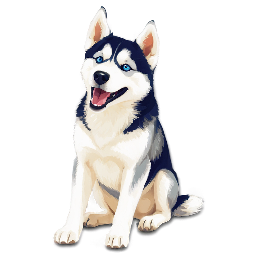 Siberian Husky Chewing Png Xul