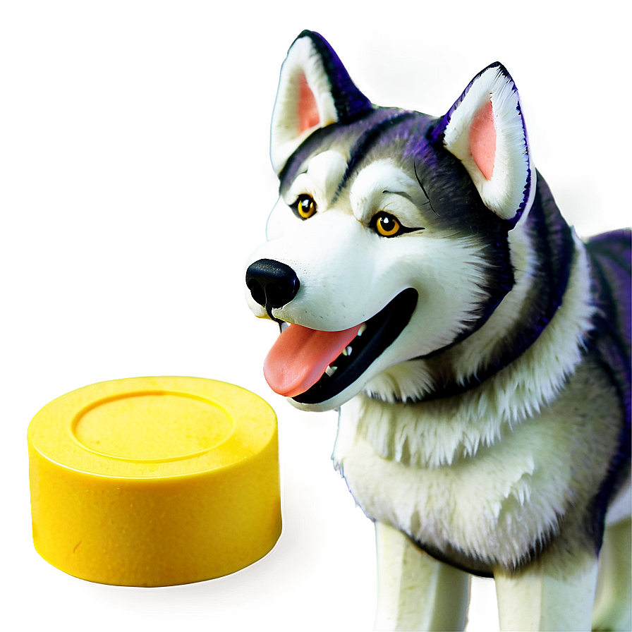 Siberian Husky With Toys Png Mka68