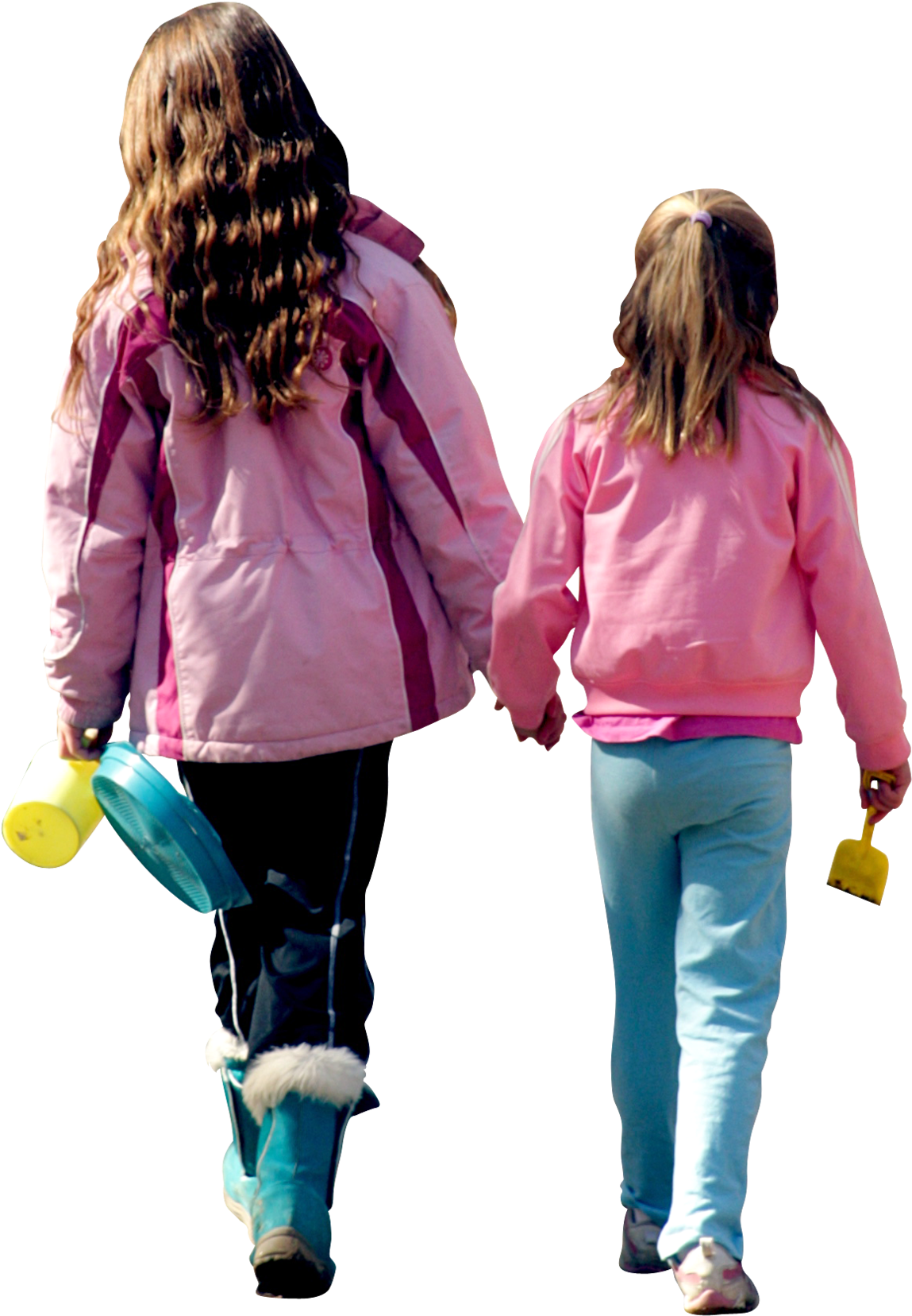 Siblings Walking Together Outdoors