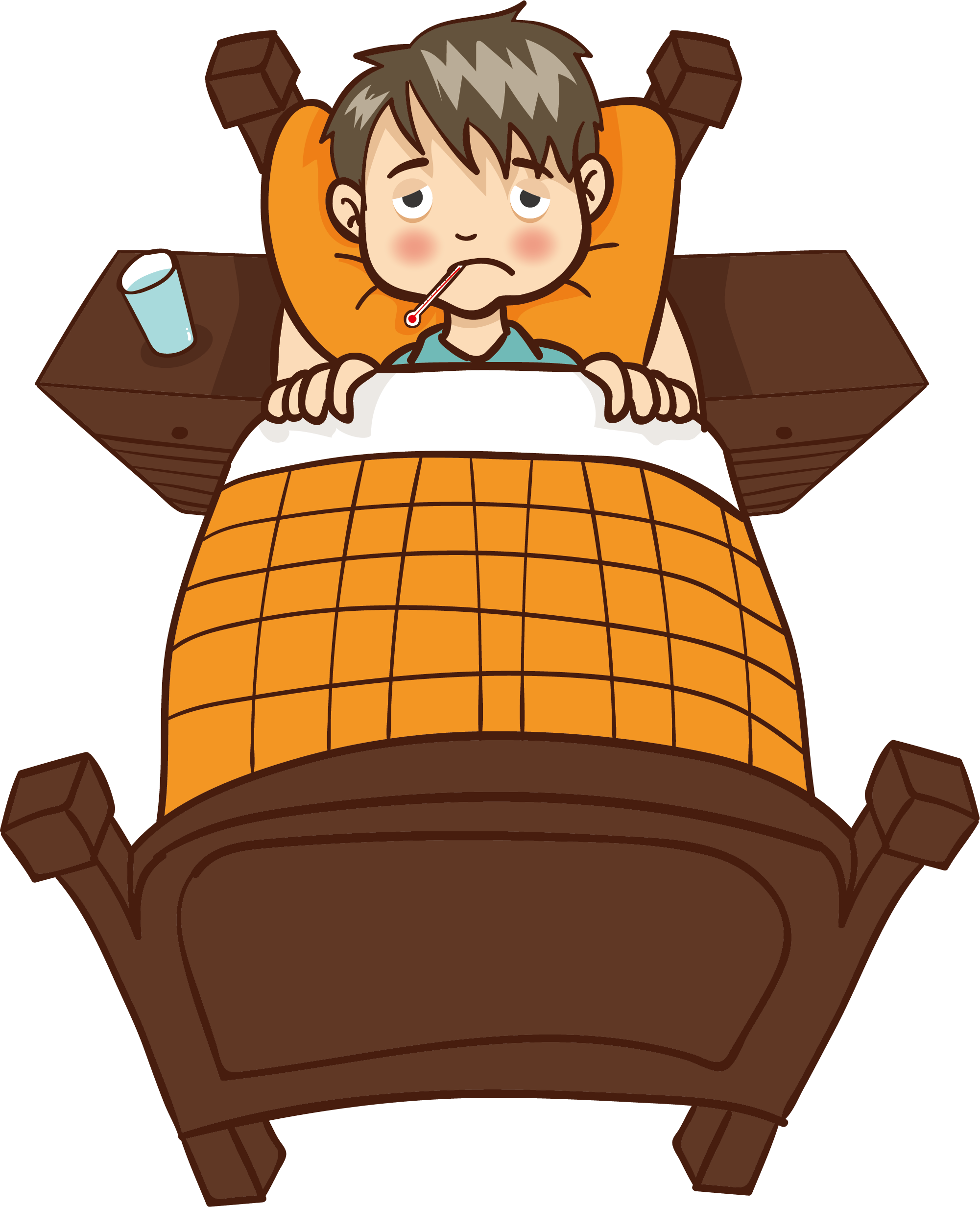 Sick Child Restingin Bed