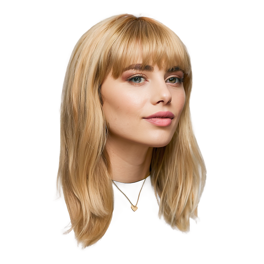 Side-swept Blonde Bangs Png Ttu