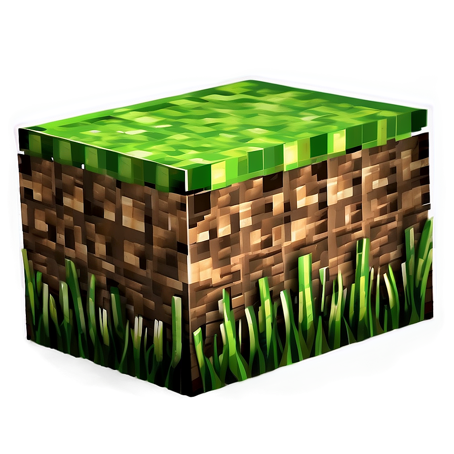 Side View Minecraft Grass Block Png Otw