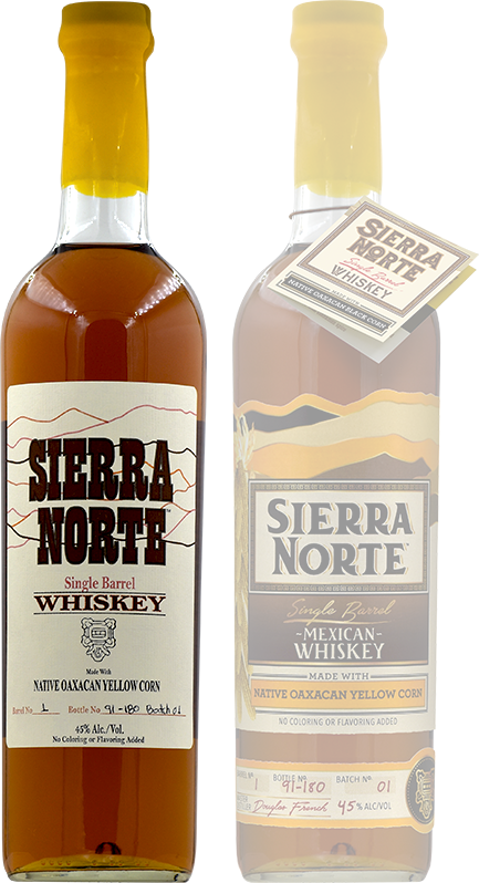 Sierra Norte Mexican Whiskey Bottles