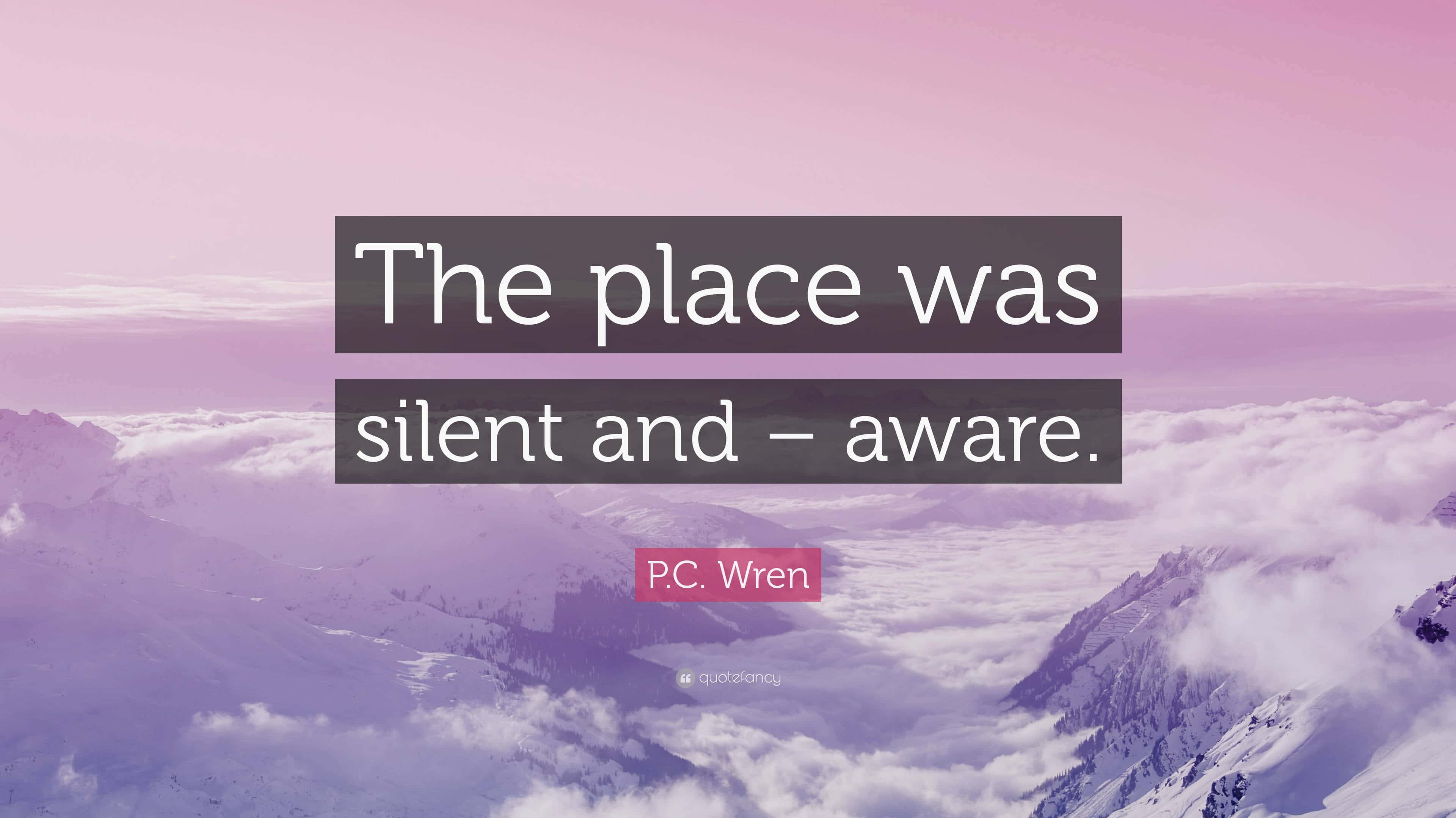 Silent Aware Mountain Quote