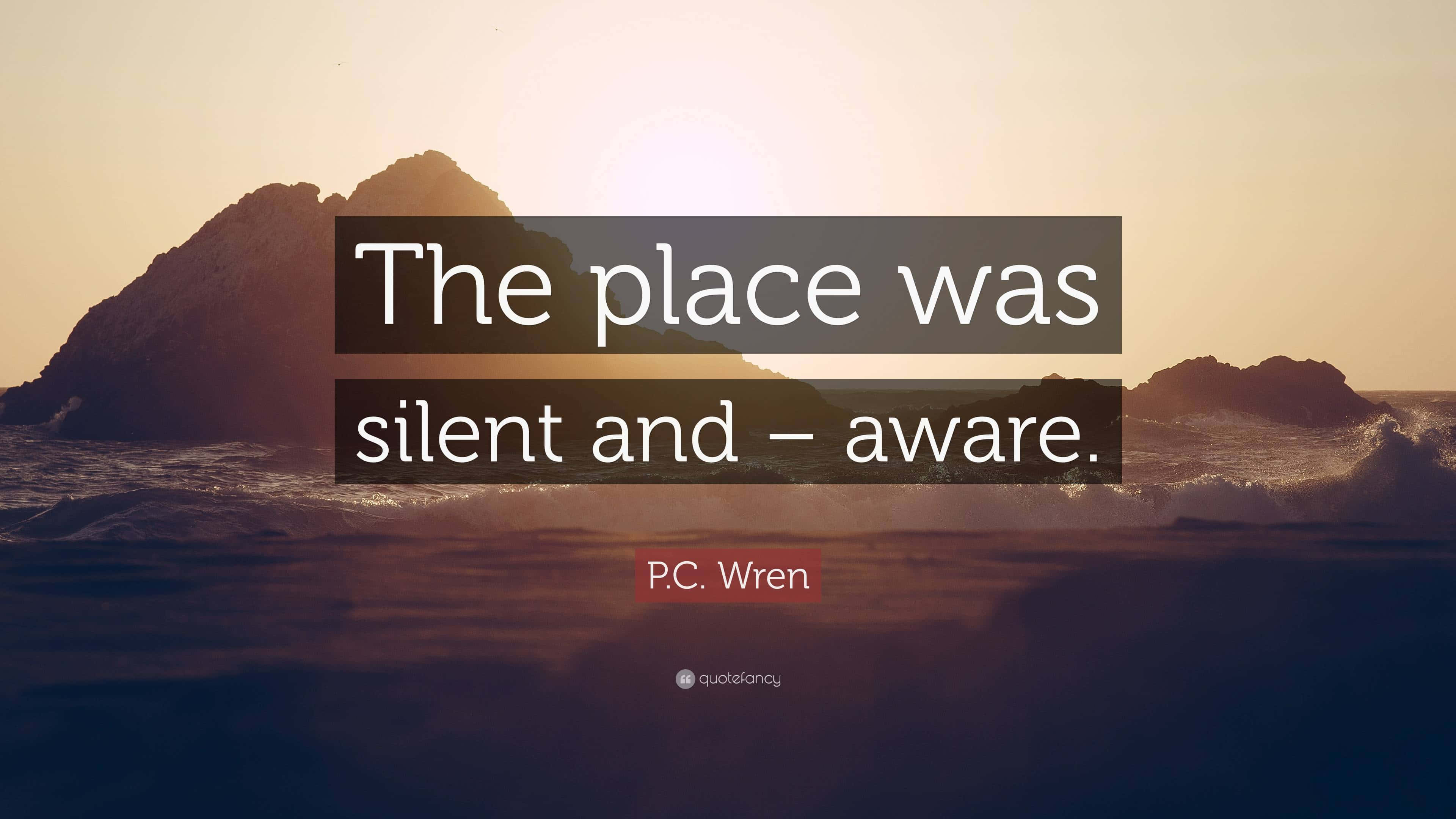 Silent Aware Quote Beach Sunset