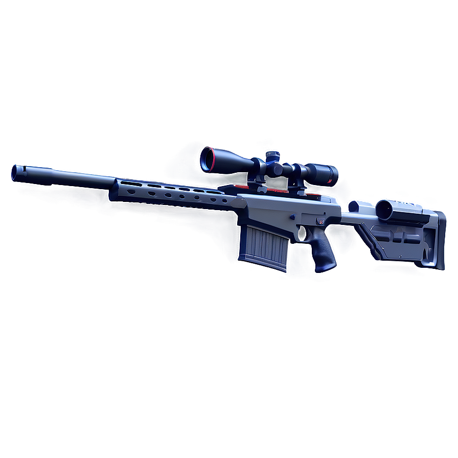 Silent Sniper Rifle With Suppressor Png 06262024