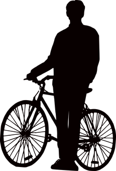 Silhouette Cyclistat Dusk