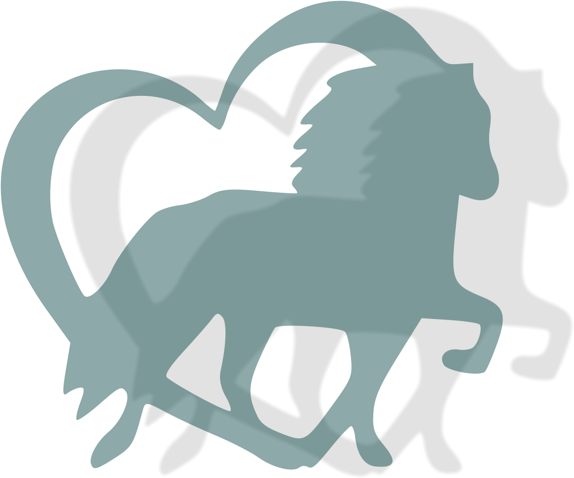 Silhouette Horse Heart Graphic