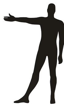 Silhouette Man Gesturing Stop