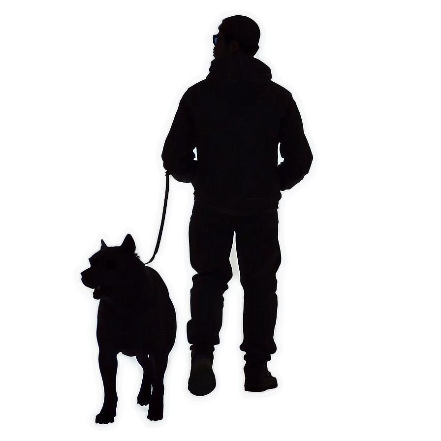 Silhouette Of A Person With Dog Png Vnf