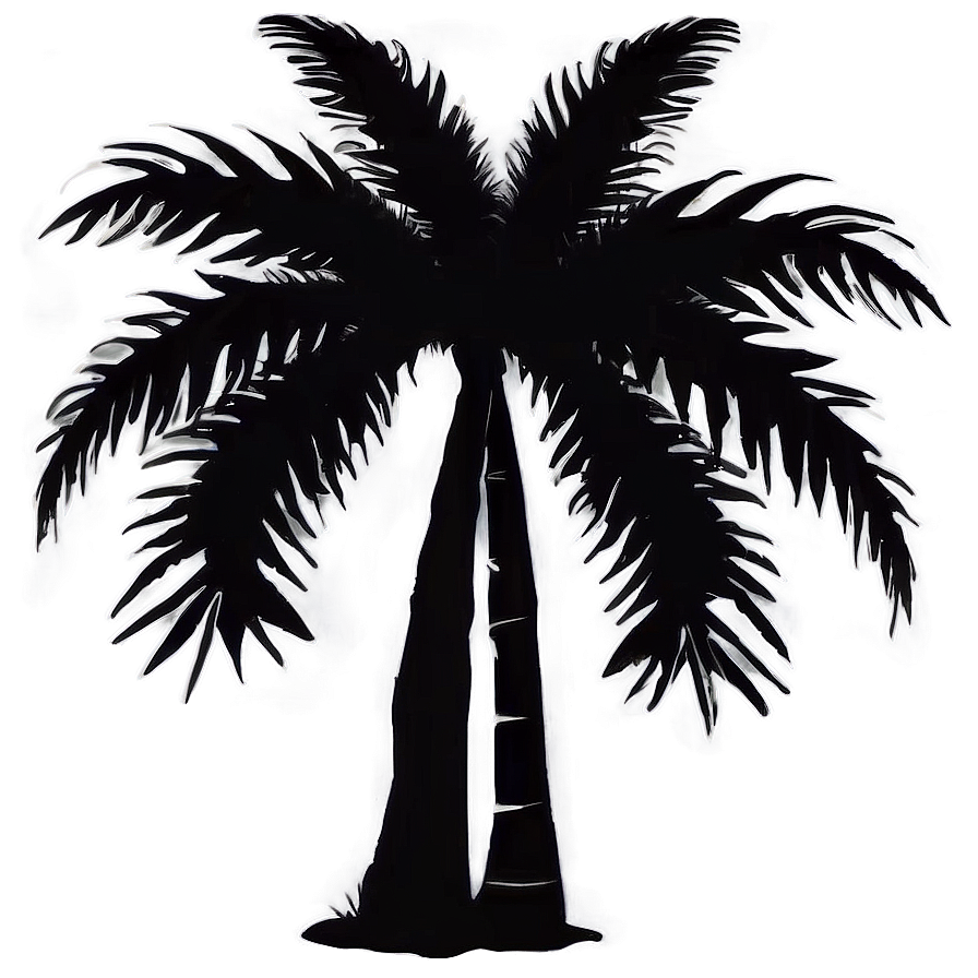 Silhouette Palm Tree Emoji Png Pkt