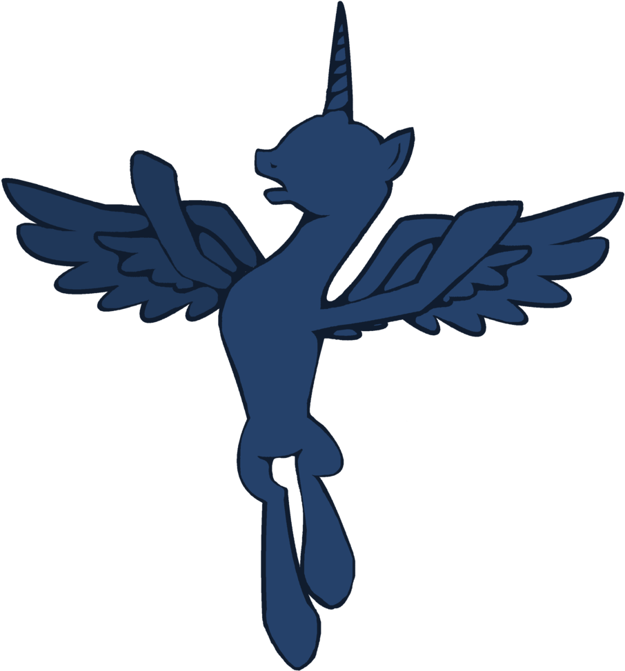 Silhouette Unicorn Pegasus M L P Base