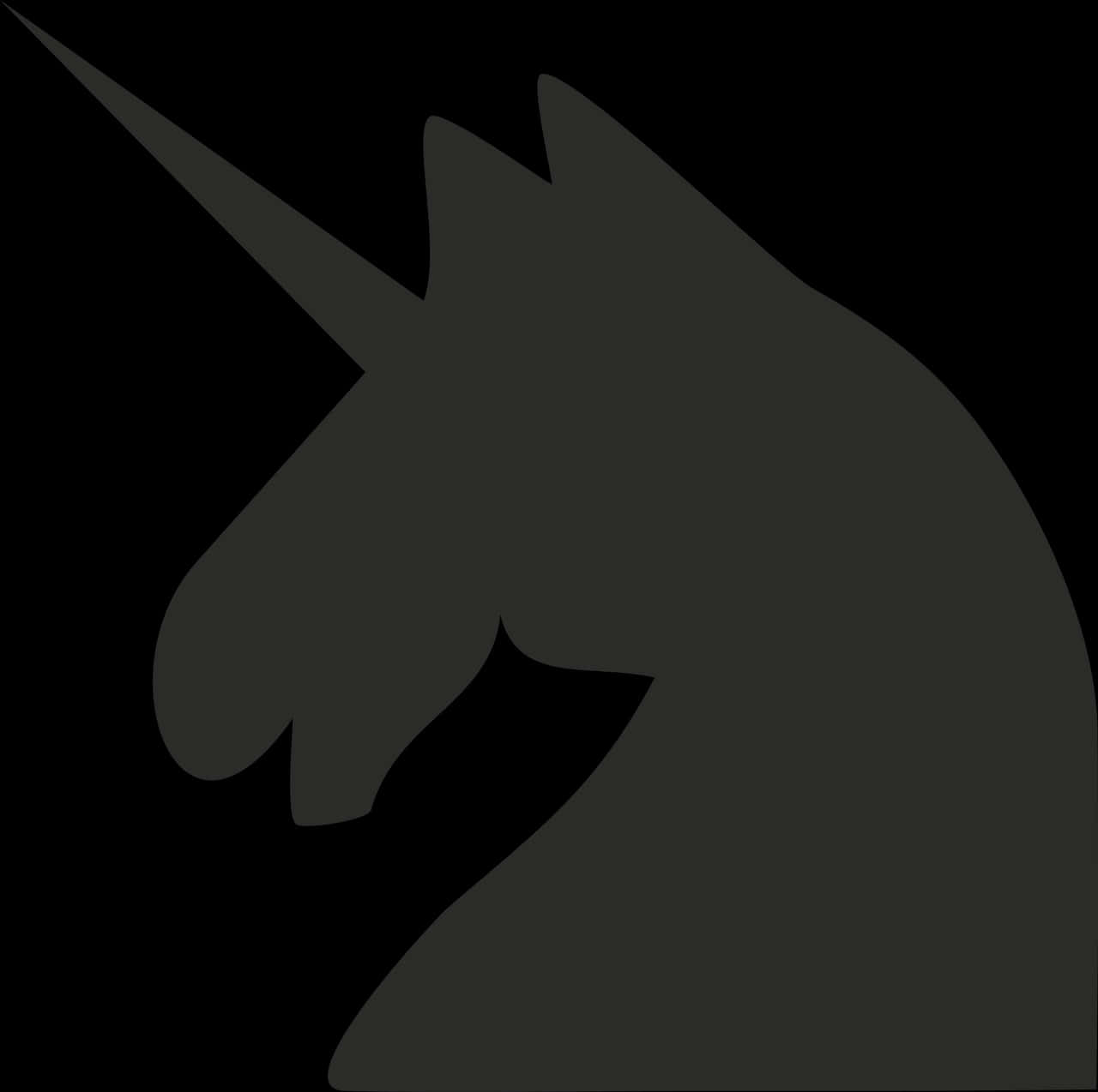 Silhouette Unicorn Profile