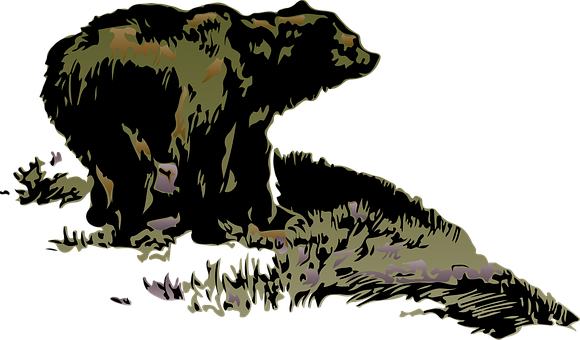 Silhouetted Bear Graphic