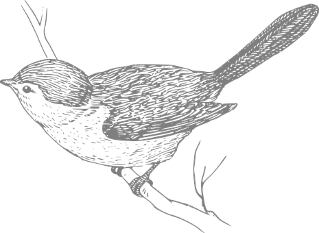 Silhouetted Bird Illustration