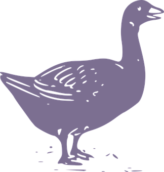 Silhouetted Goose Graphic