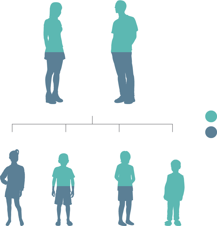 Silhouetted People Standing Graphic