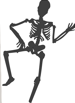 Silhouetted Skeleton Pose