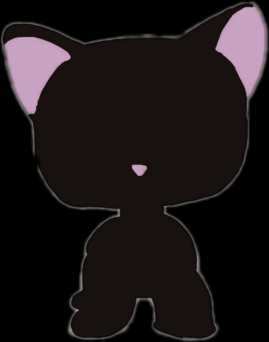 Silhouetteof Cartoon Cat