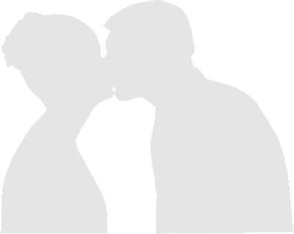 Silhouetteof Couple Kissing