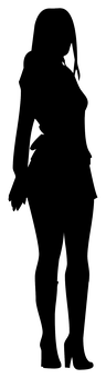 Silhouetteof Girl Standing