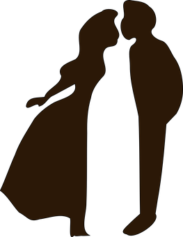 Silhouetteof Loving Couple