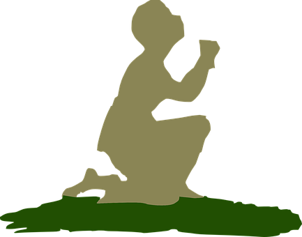 Silhouetteof Praying Person