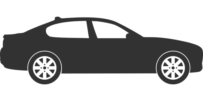 Silhouetteof Sedan Car Profile