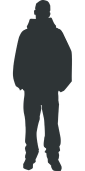 Silhouetteof Standing Man