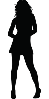 Silhouetteof Standing Woman