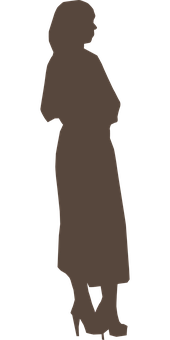 Silhouetteof Standing Woman