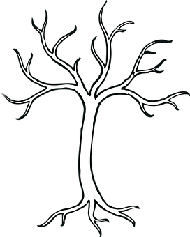 Silhouetteof Treeon Black Background