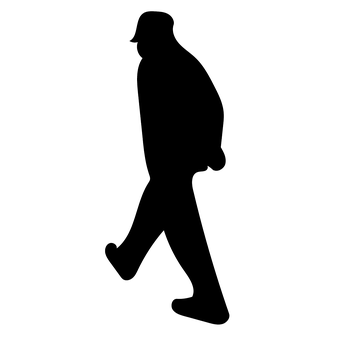 Silhouetteof Walking Man