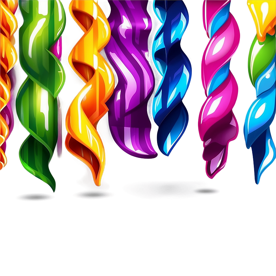 Silky Party Streamers Png 42