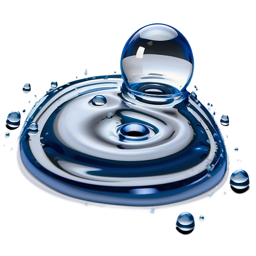 Silky Water Drop Surface Png 05242024
