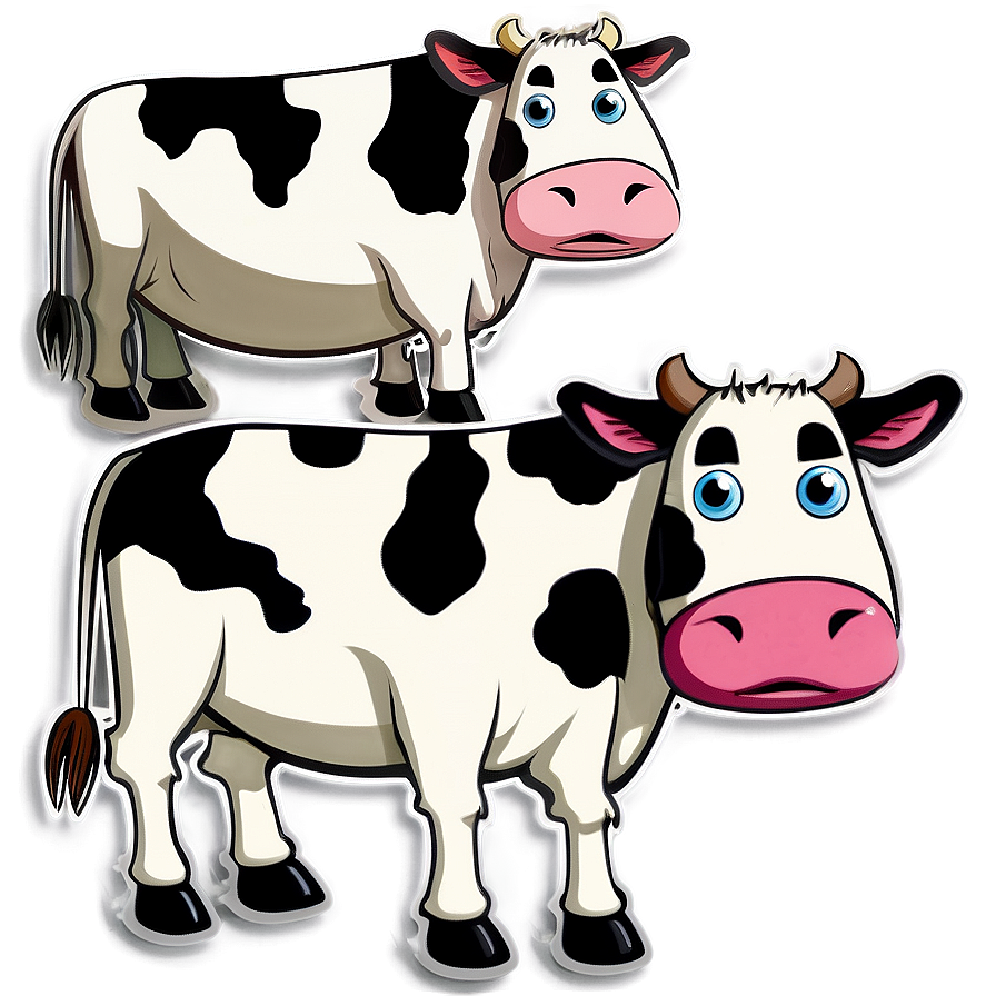 Silly Cow Cartoon Clipart Png 06272024