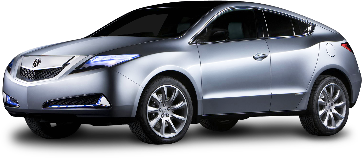 Silver Acura Z D X Crossover Side View