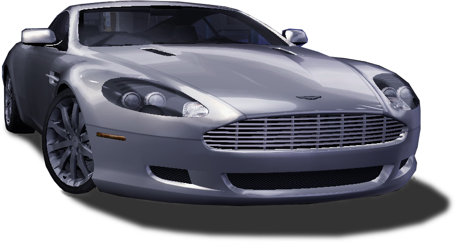 Silver Aston Martin Vantage