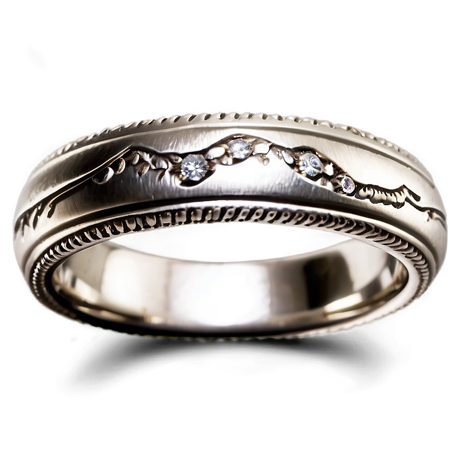 Silver Band Rings Png 06122024