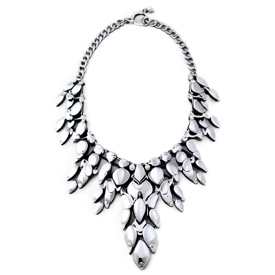 Silver Bib Necklace Png Kml